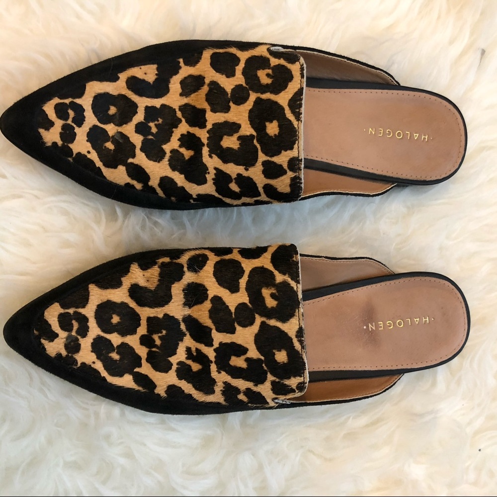 Halogen Corbin genuine calf hair mule